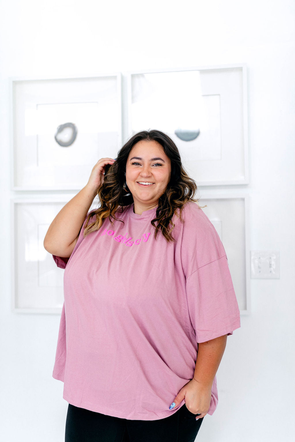 TABY ORIGINAL: Hot Girls Cry Boxy Tee In ORCHID***