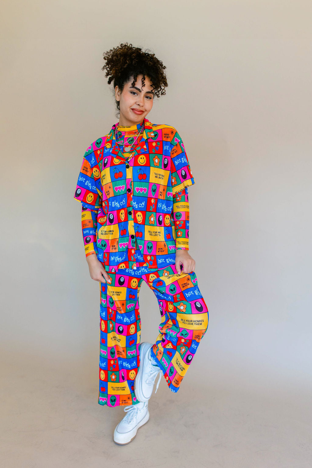 TABY ORIGINAL: Working On Myself Plisse Pant Set RESTOCKED IN SIZES XS-5X!***