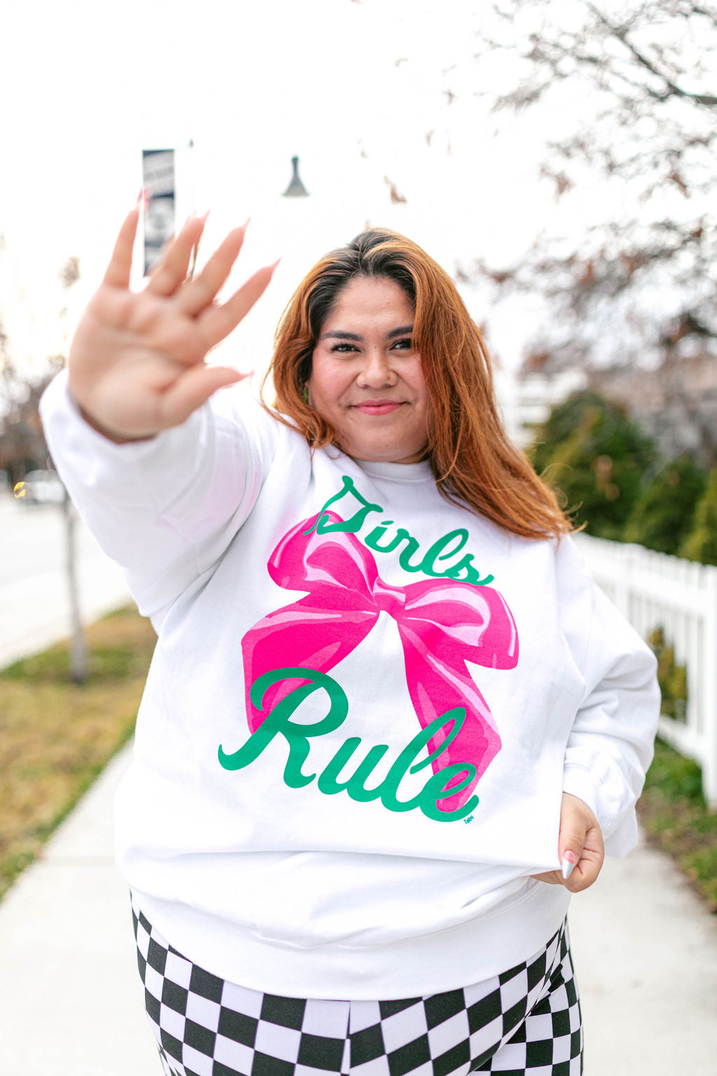 TABY ORIGINAL: Girls Rule Pullover Crew Neck in Sizes XS-5X!***