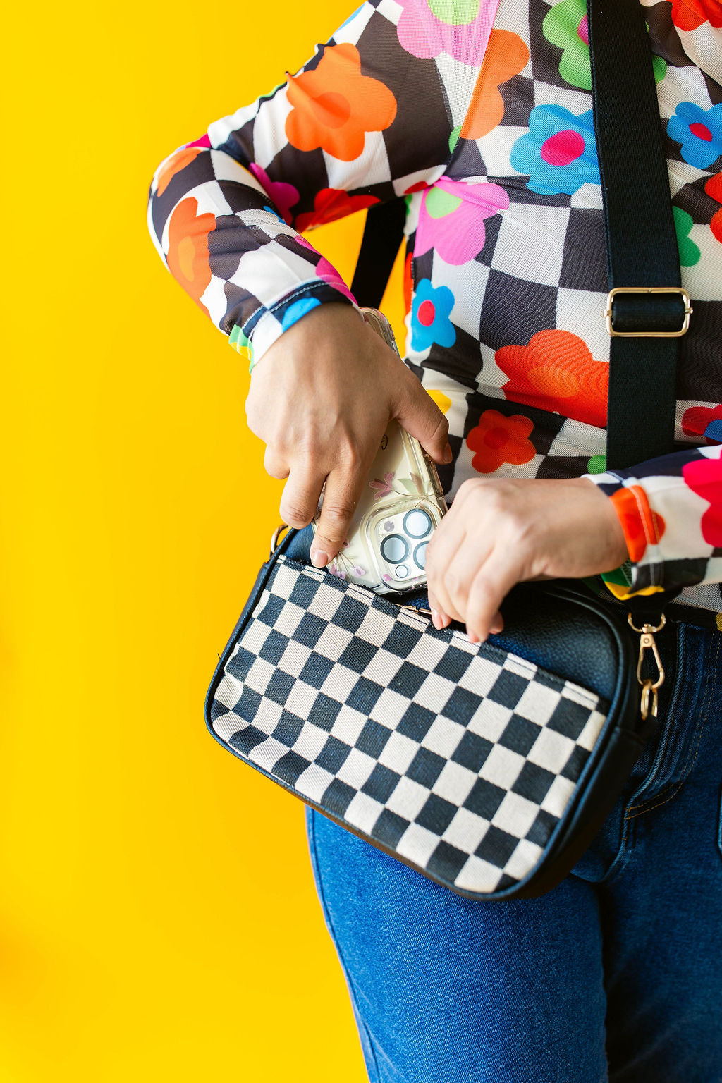 Checkered Camera Bag