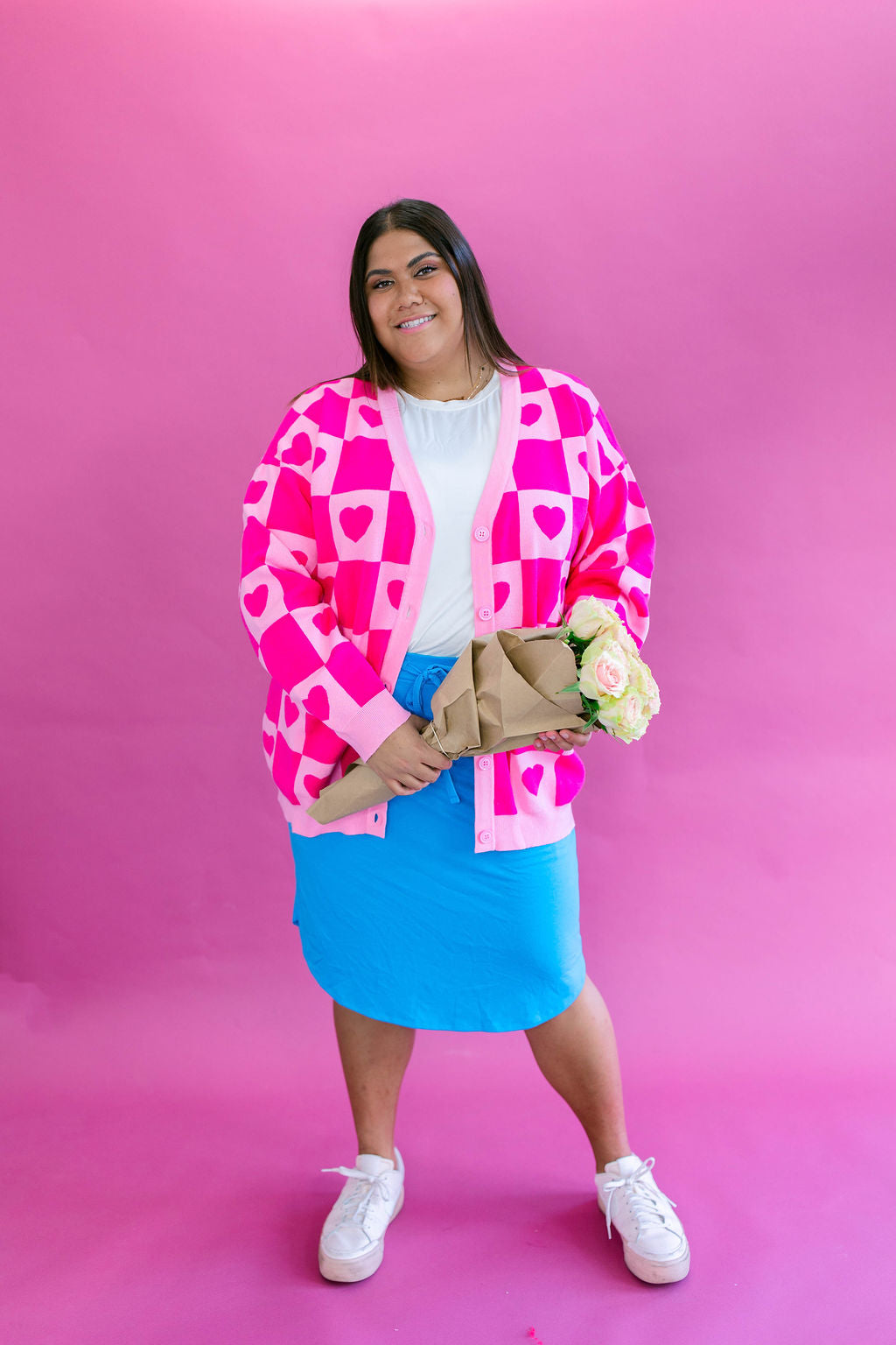 TABY ORIGINAL: Radical Self Love Cardigan In PINK*** Sizes XS-5X!***
