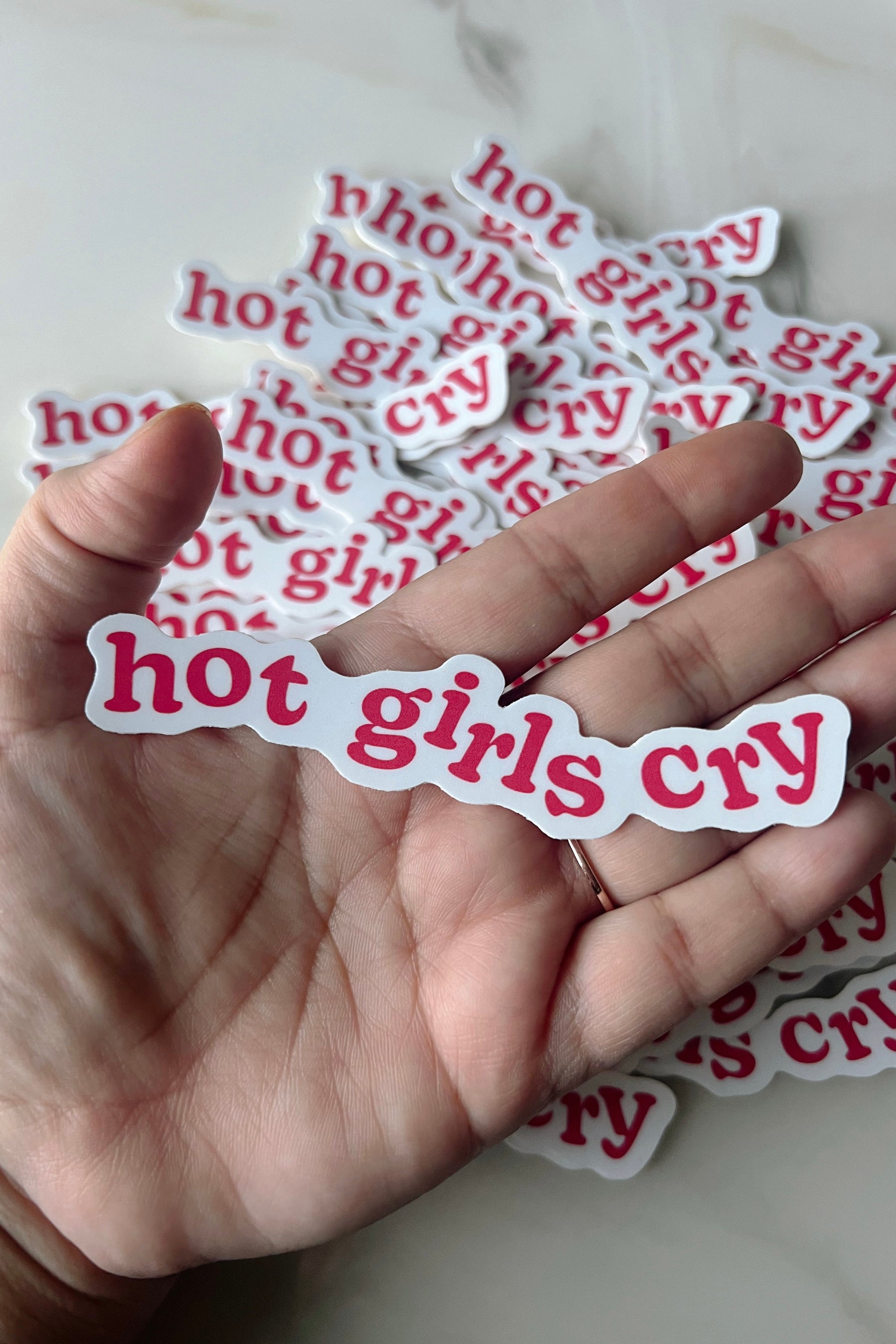 Hot Girls Cry 4.25 Inch Sticker