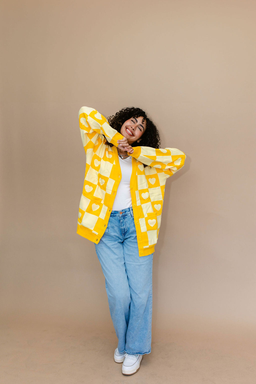 TABY ORIGINAL: Radical Self Love Cardigan In YELLOW*** Sizes XS-5X!***