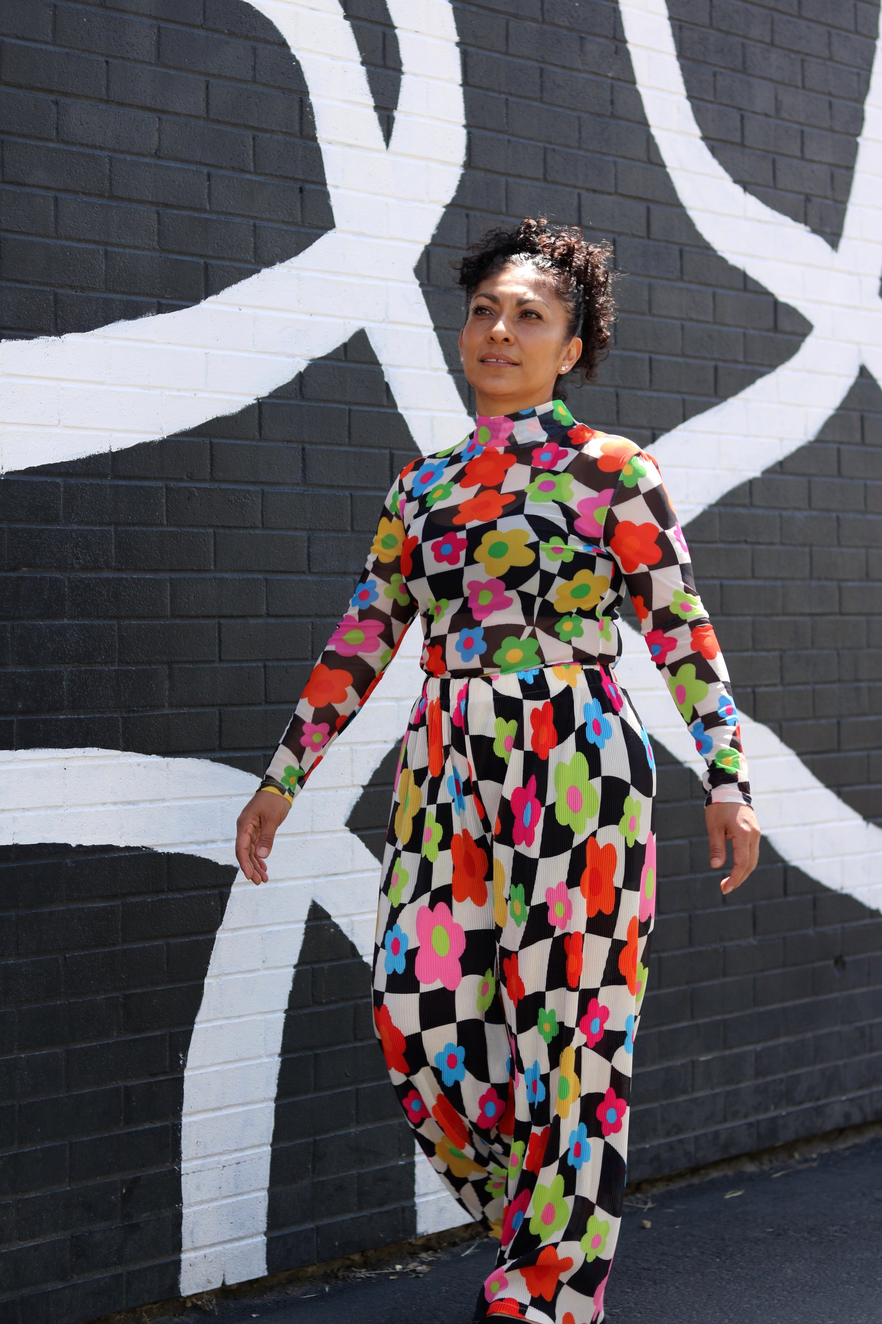 TABY ORIGINAL: In My Blooming Era Peekaboo Mesh top IN SIZES XS-5X***