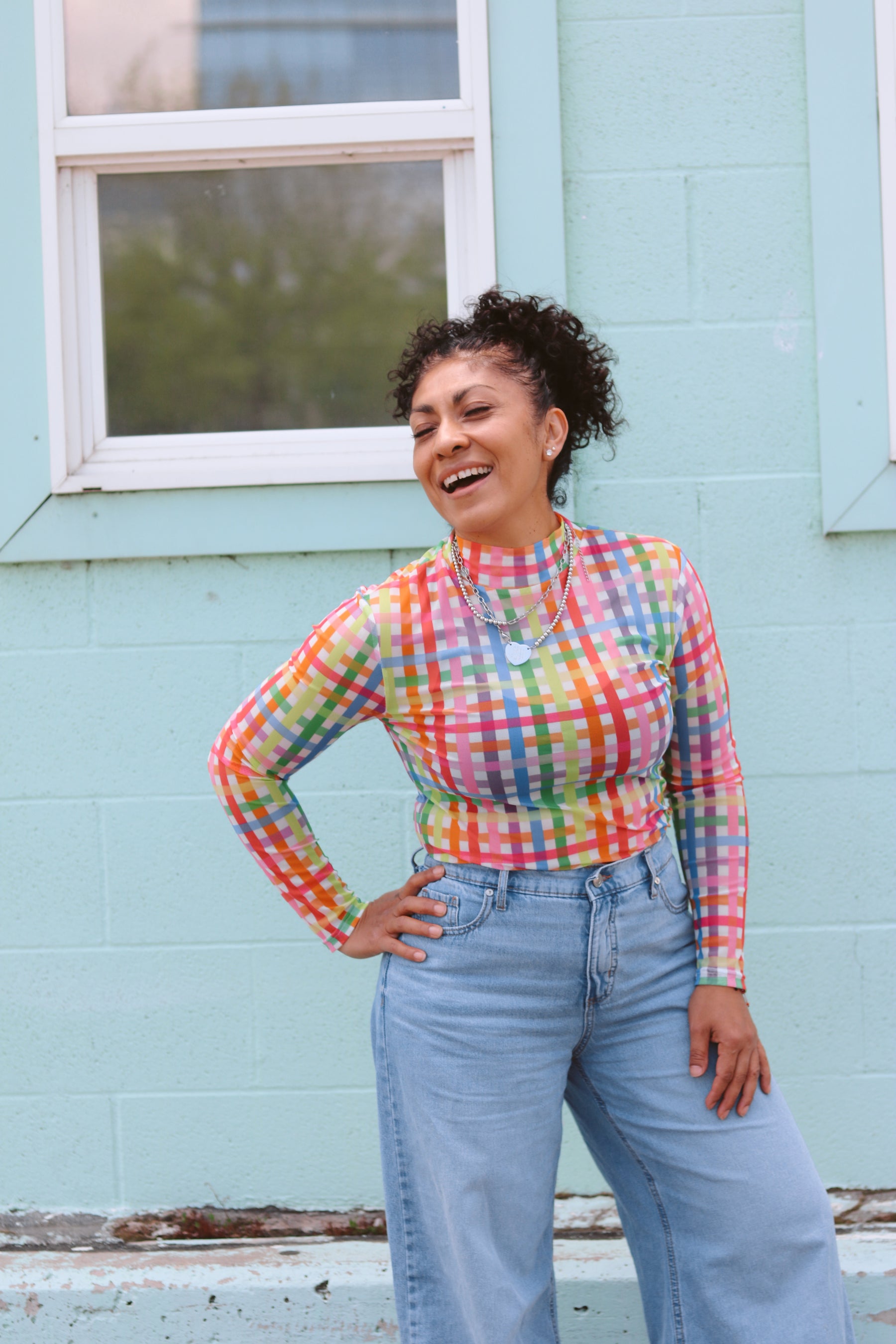 TABY ORIGINAL: Get Noticed Peekaboo Mesh top IN SIZES XS-5X***
