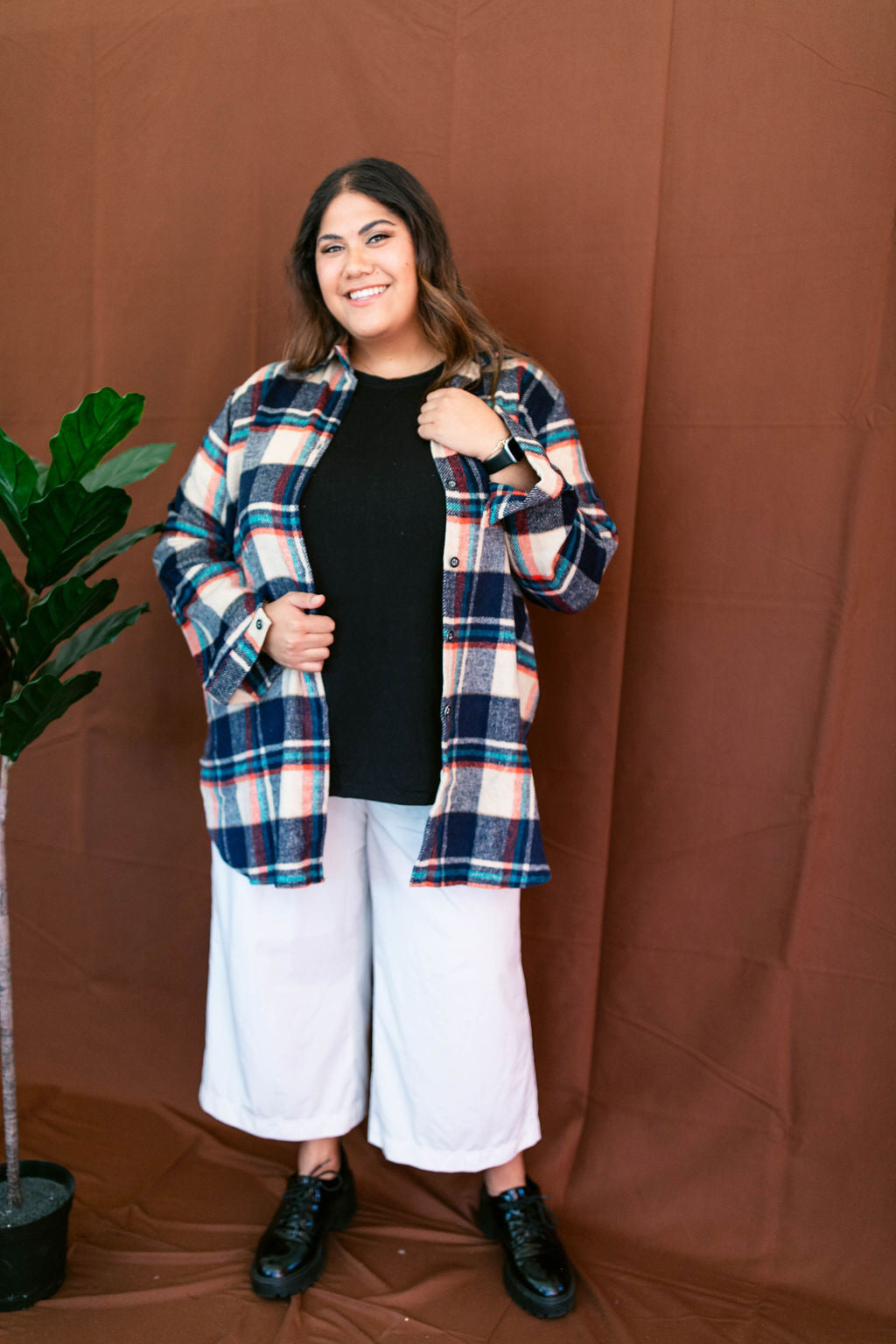 Vagabond Plaid Jacket In TAUPE*** RESTOCKED*** AVAILABLE IN SIZES SMALL-3X!!***