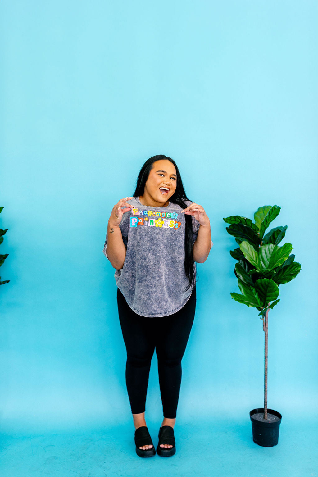 TABY ORIGINAL: Passenger Princess Boxy Tee In INDIGO***