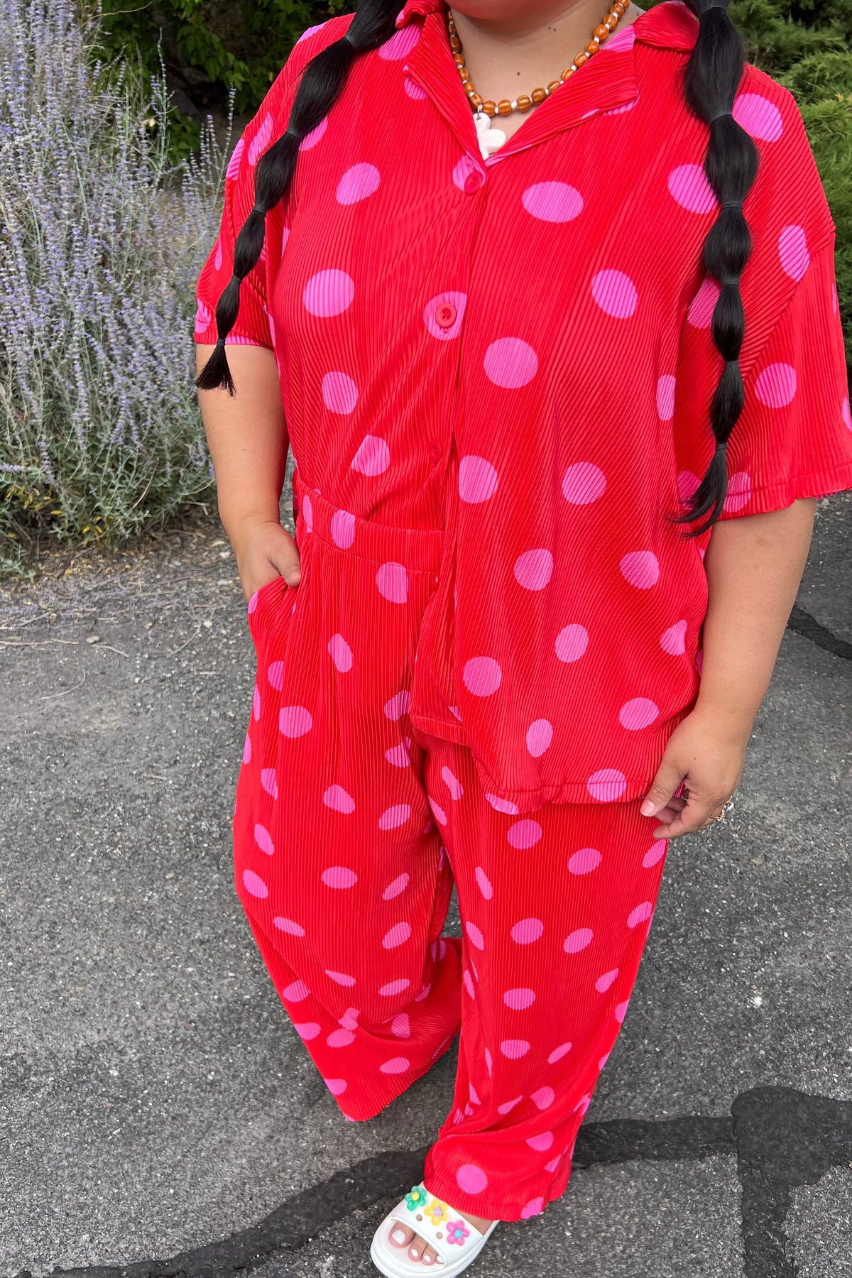 TABY ORIGINAL: Pep In Your Step Polkadot 3 Piece Plisse Set