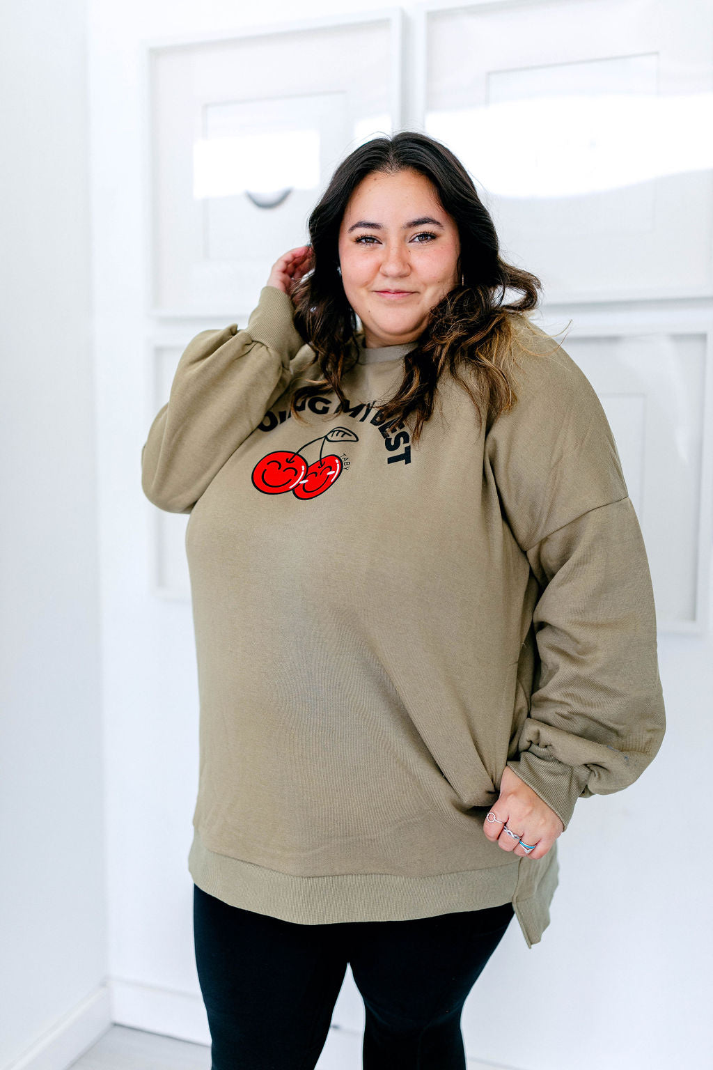 TABY ORIGINAL DESIGN: Doing My Best Long Line Crewneck***