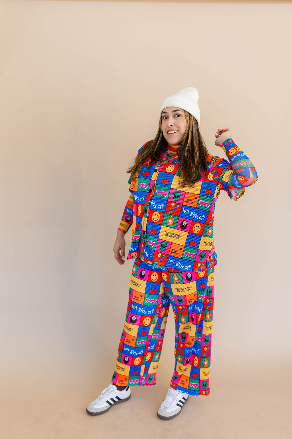 TABY ORIGINAL: Working On Myself Plisse Pant Set RESTOCKED IN SIZES XS-5X!***