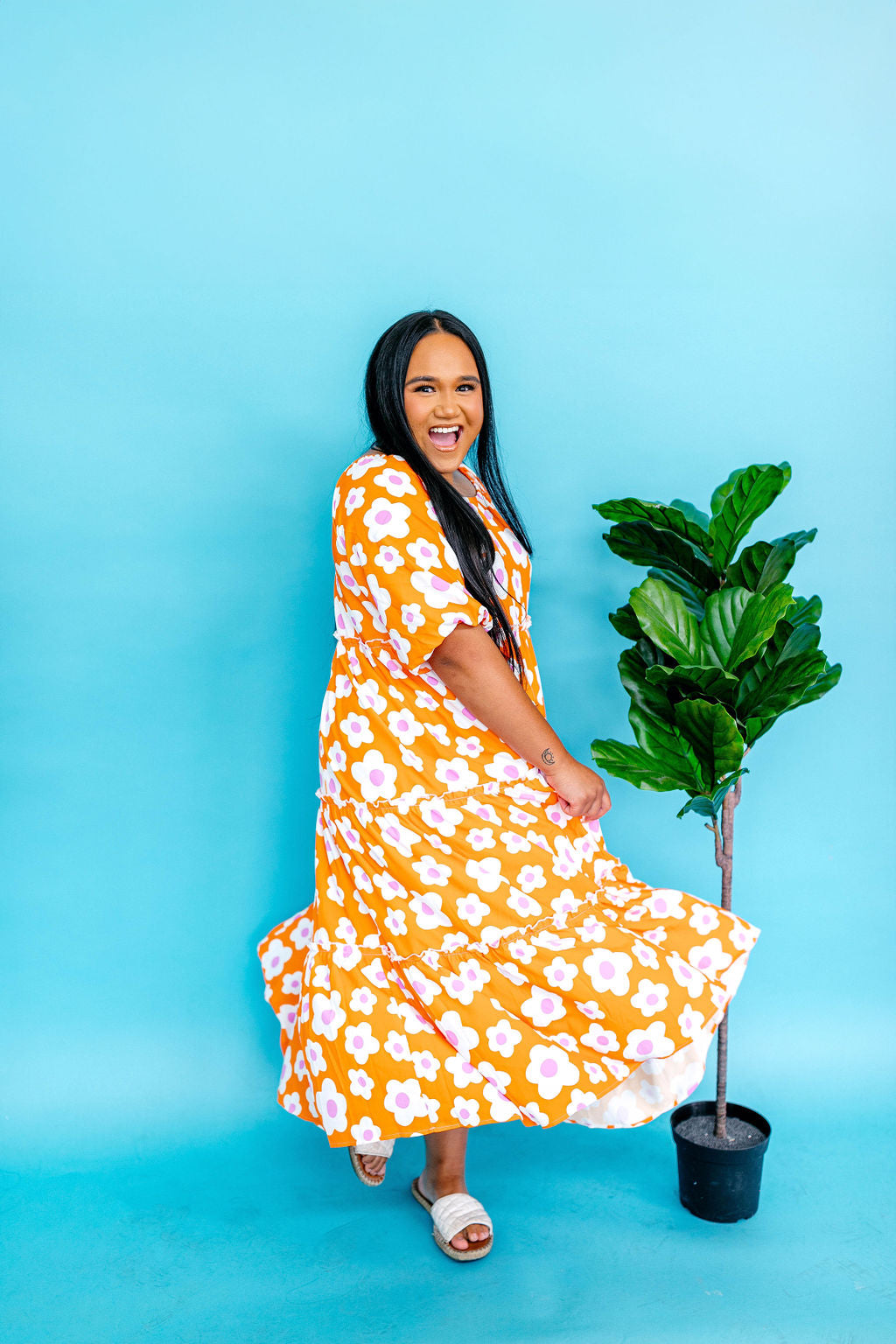 TABY ORIGINAL: Always In Bloom Dress (XS-5X)***