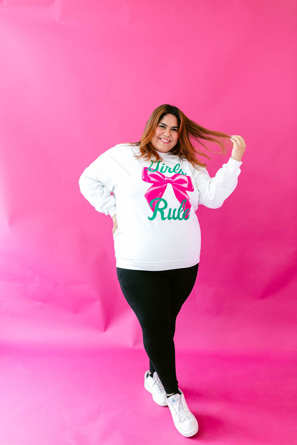 TABY ORIGINAL: Girls Rule Pullover Crew Neck in Sizes XS-5X!***