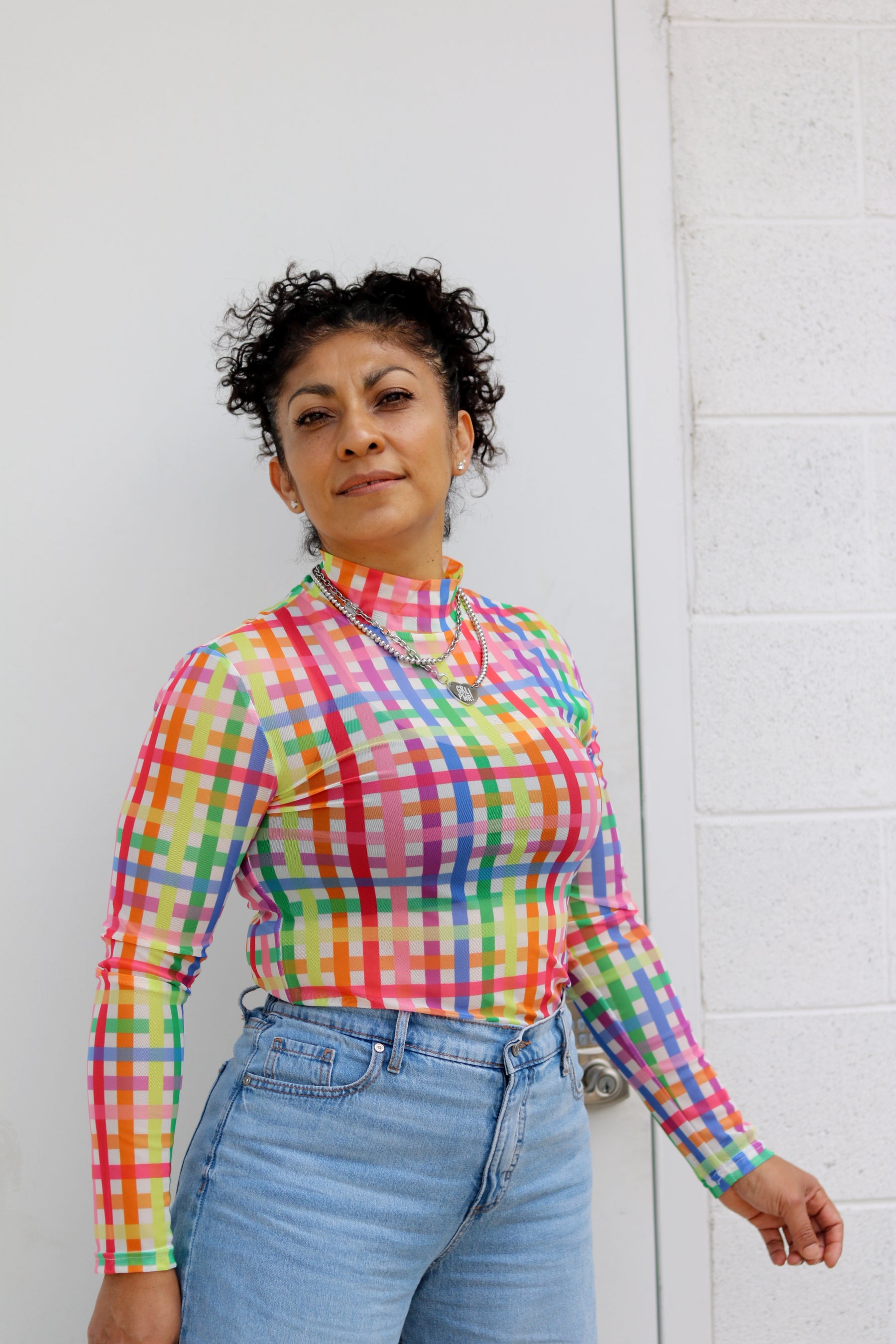 TABY ORIGINAL: Get Noticed Peekaboo Mesh top IN SIZES XS-5X***