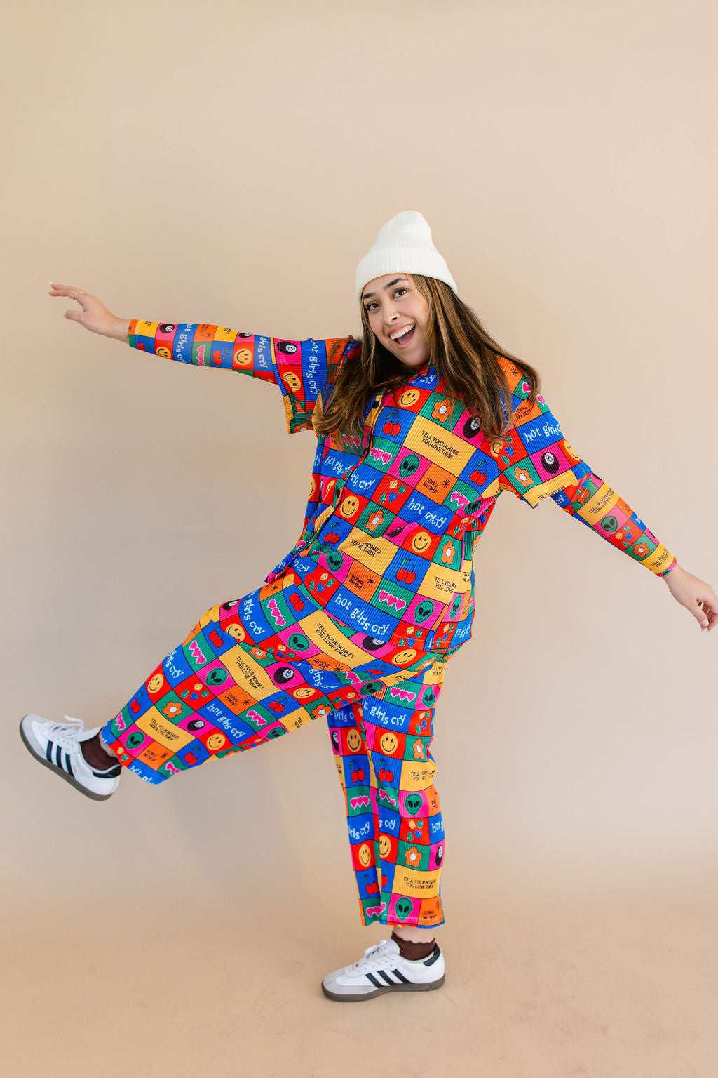 TABY ORIGINAL: Working On Myself Plisse Pant Set RESTOCKED IN SIZES XS-5X!***