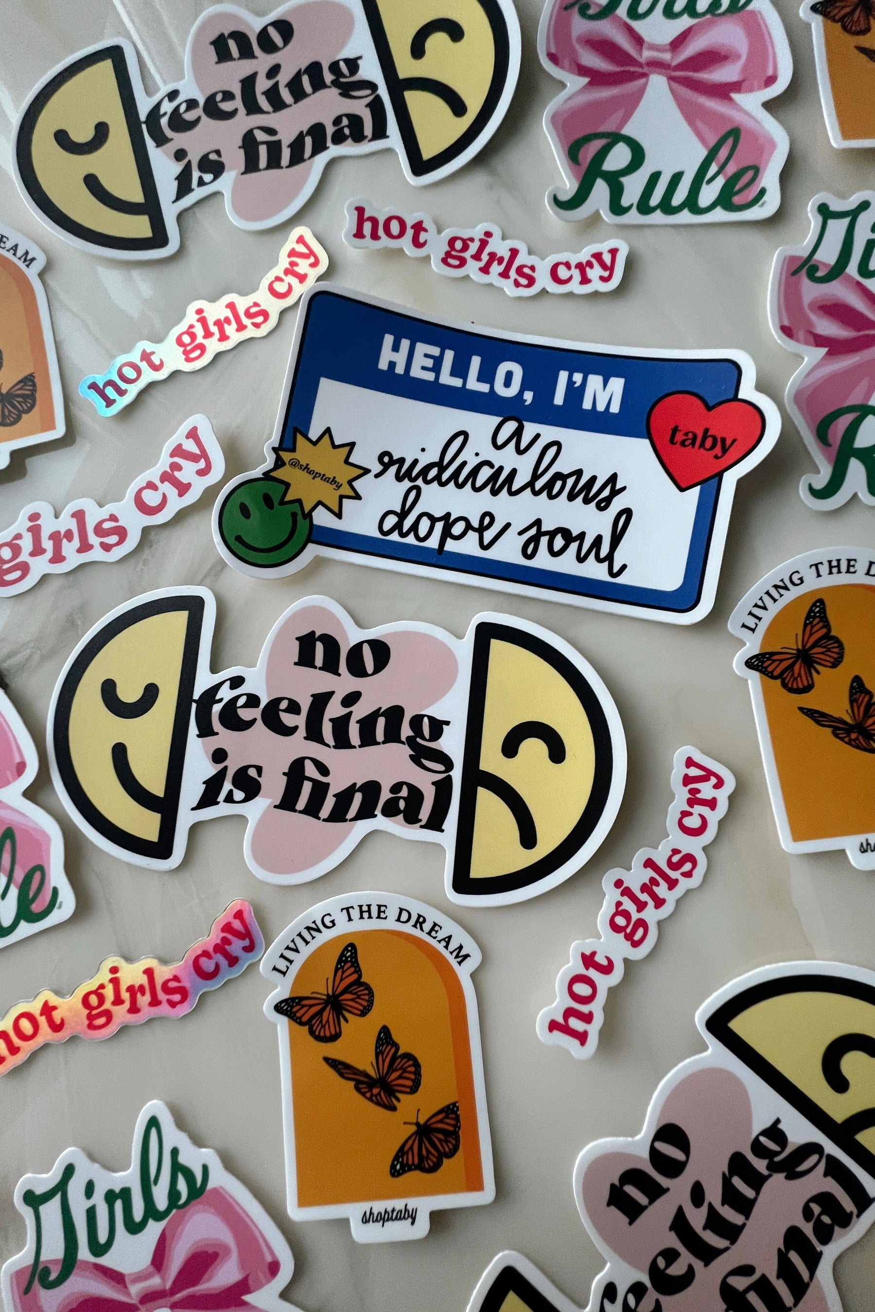 Hot Girls Cry Holographic Sticker