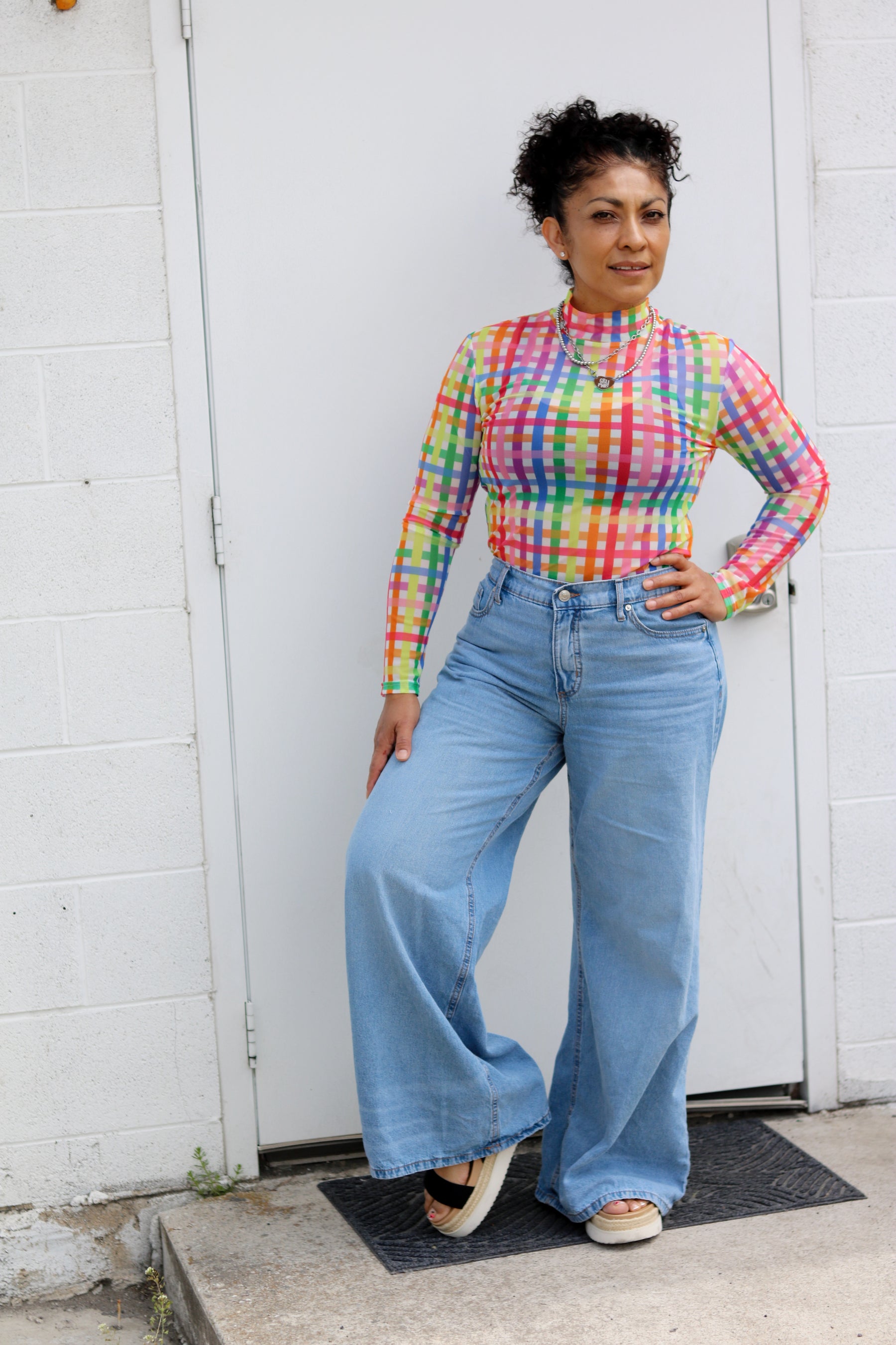 TABY ORIGINAL: Get Noticed Peekaboo Mesh top IN SIZES XS-5X***