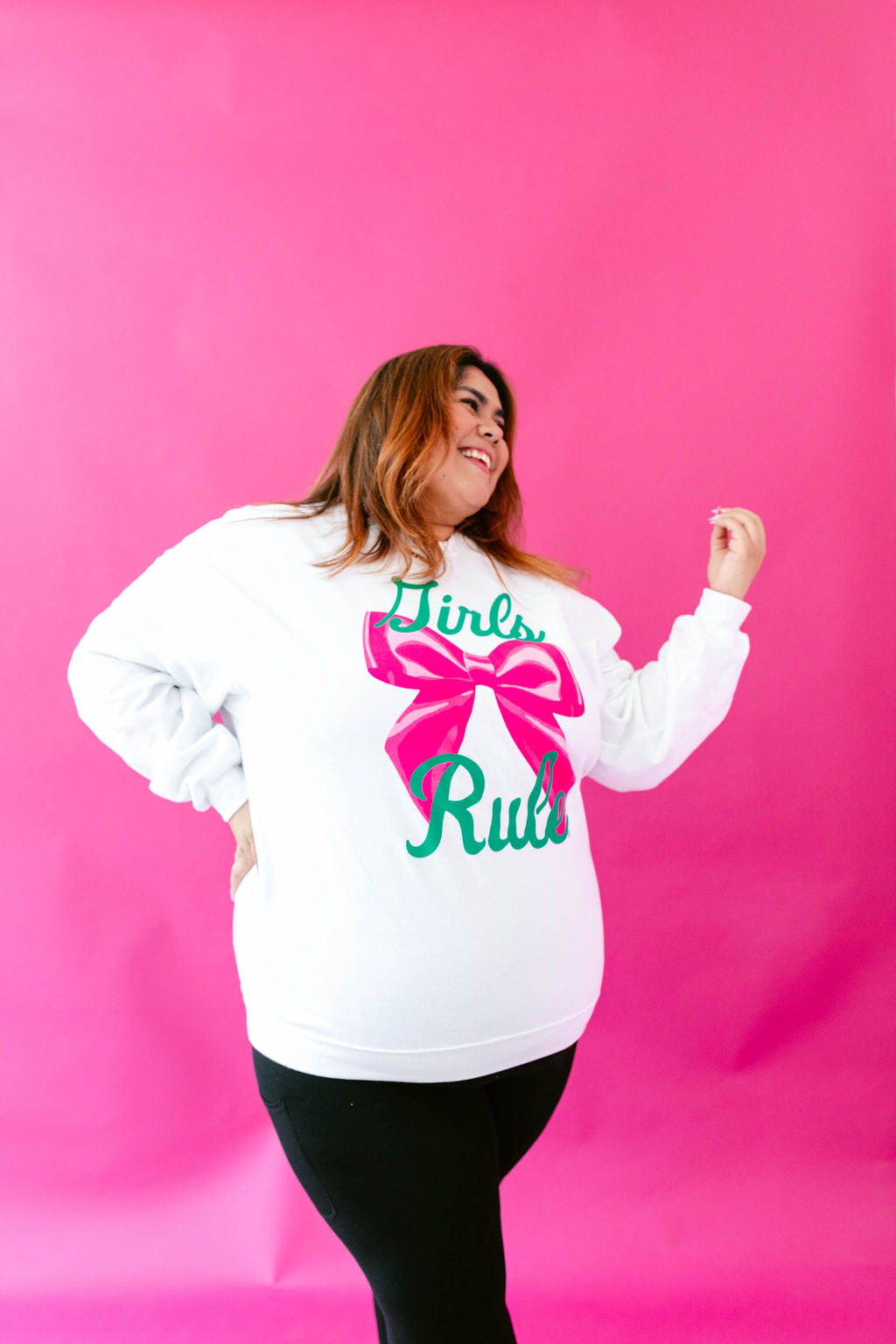 TABY ORIGINAL: Girls Rule Pullover Crew Neck in Sizes XS-5X!***