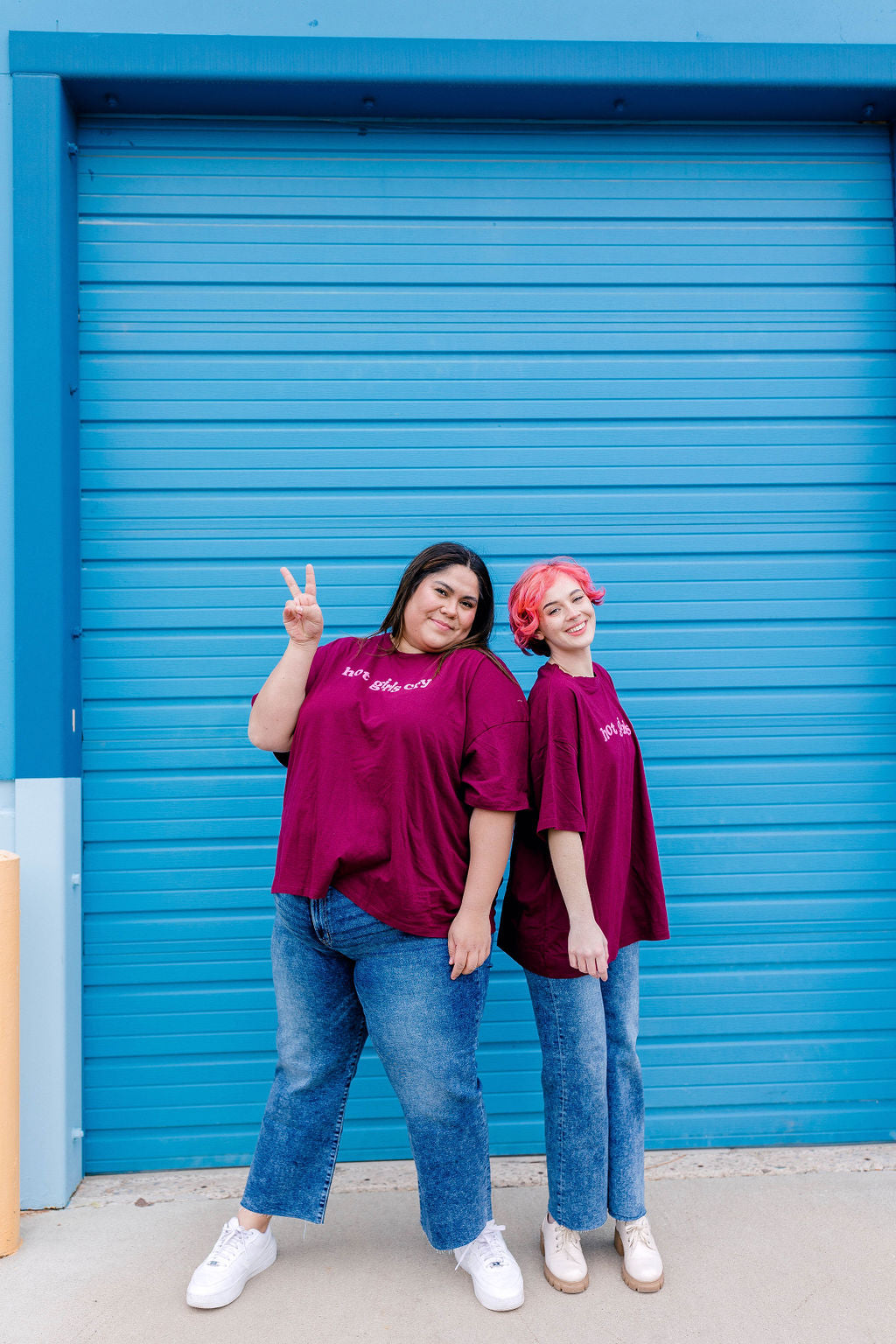 TABY ORIGINAL: Hot Girls Cry Boxy Tee In BURGUNDY***