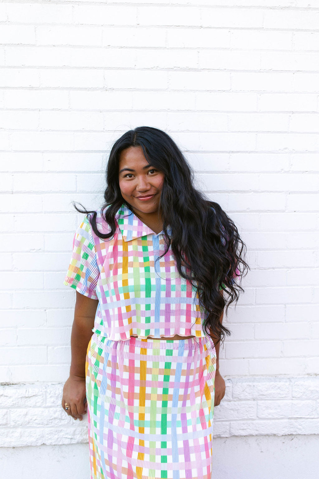 TABY ORIGINAL: Get Noticed Plissé Skirt Set *** Sizes XS-5X***