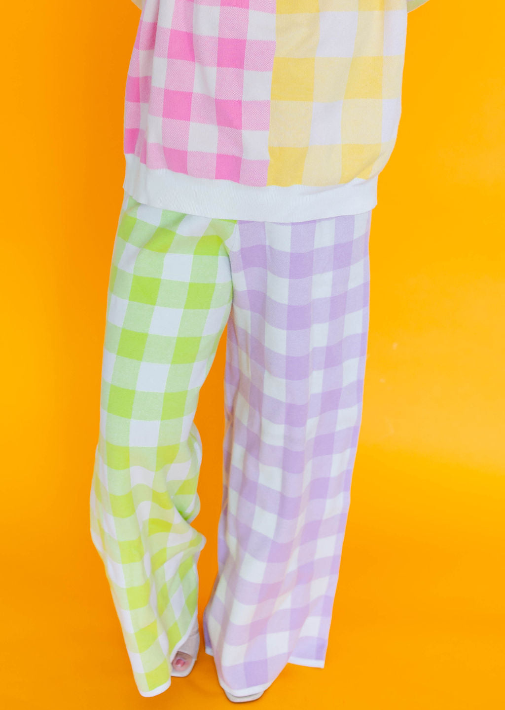 TABY ORIGINAL: Sweet Gingham Sweater & Pant Set IN SIZES XS-5X** PREORDER PROMO***