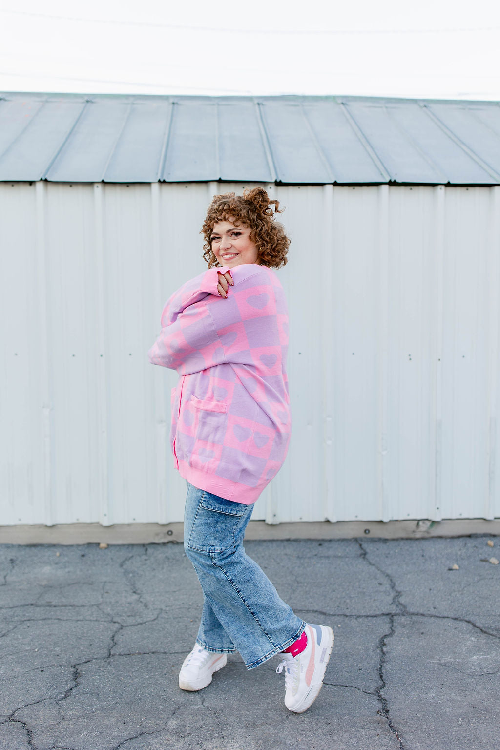 TABY ORIGINAL: Radical Self Love Cardigan In Lavender & Pink*** Sizes XS-5X!***