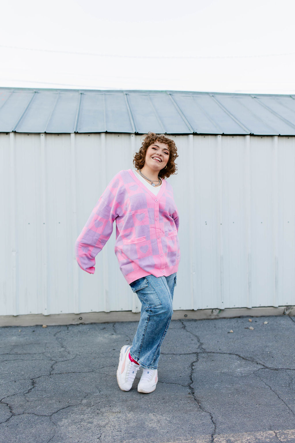 TABY ORIGINAL: Radical Self Love Cardigan In Lavender & Pink*** Sizes XS-5X!***