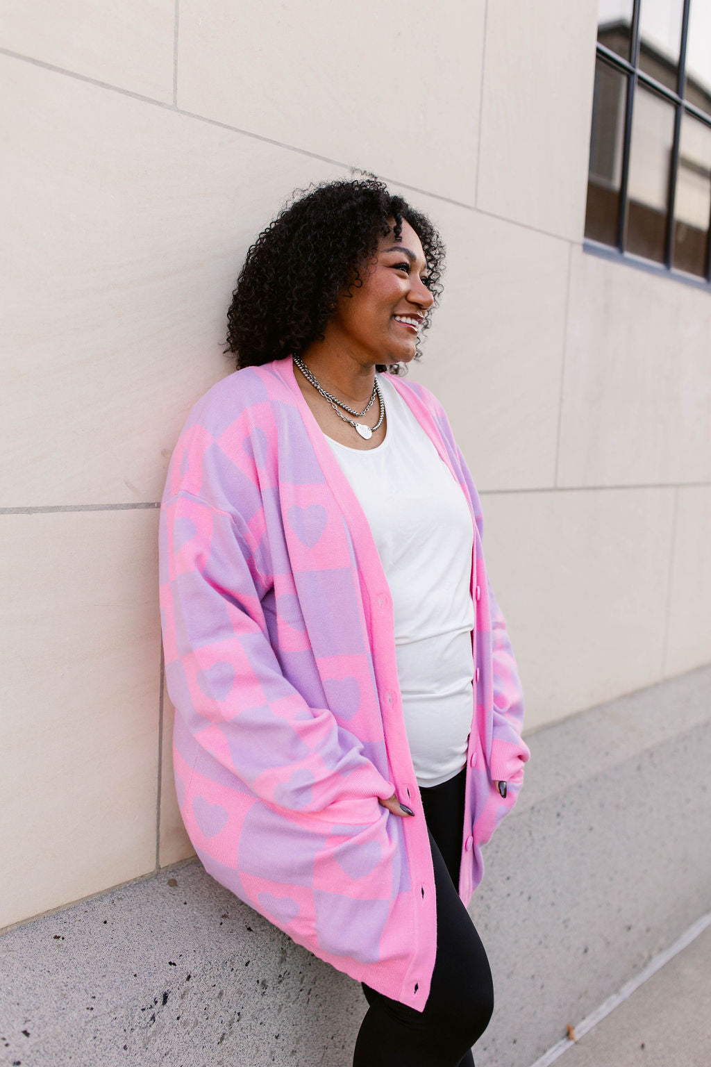 TABY ORIGINAL: Radical Self Love Cardigan In Lavender & Pink*** Sizes XS-5X!***