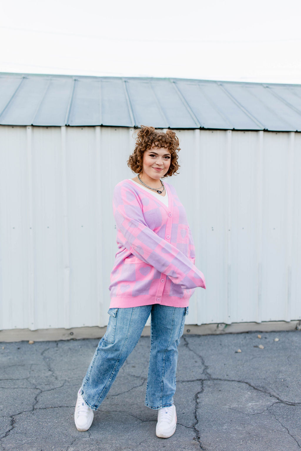 TABY ORIGINAL: Radical Self Love Cardigan In Lavender & Pink*** Sizes XS-5X!***