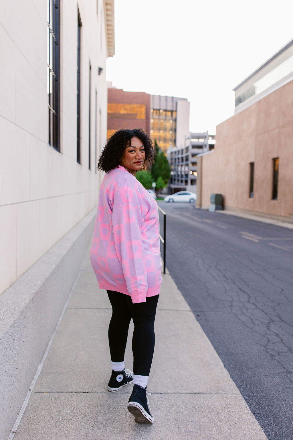 TABY ORIGINAL: Radical Self Love Cardigan In Lavender & Pink*** Sizes XS-5X!***