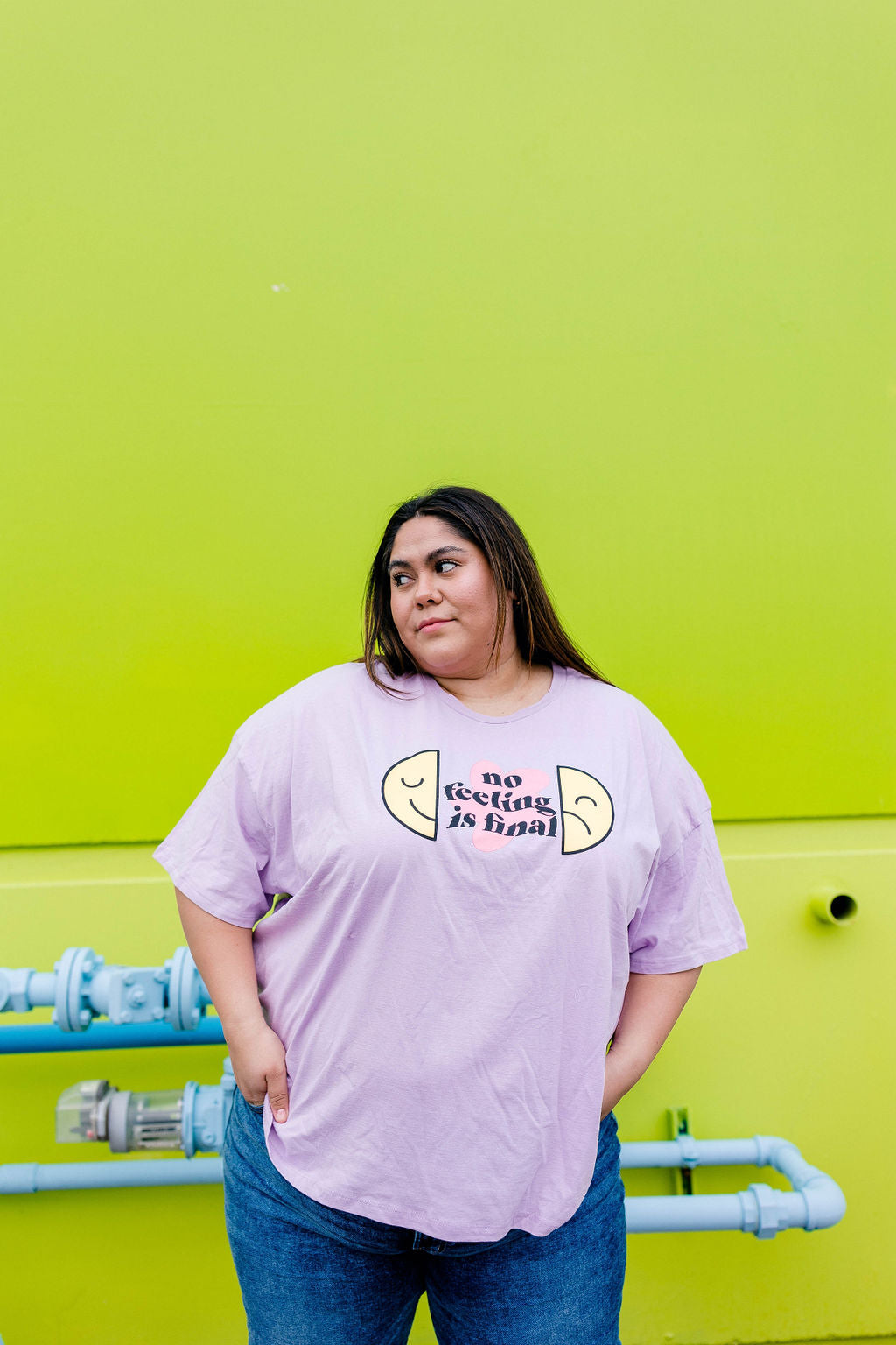 TABY ORIGINAL: No Feeling Is Final Boxy Tee In LILAC***RESTOCKED***