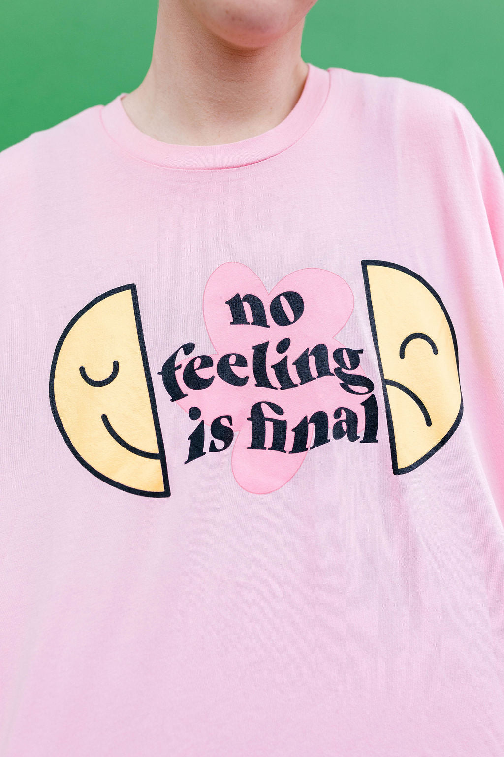 TABY ORIGINAL: No Feeling Is Final Boxy Tee In PINK*** RESTOCKED***