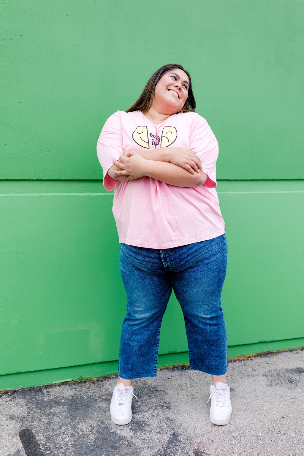TABY ORIGINAL: No Feeling Is Final Boxy Tee In PINK*** RESTOCKED***