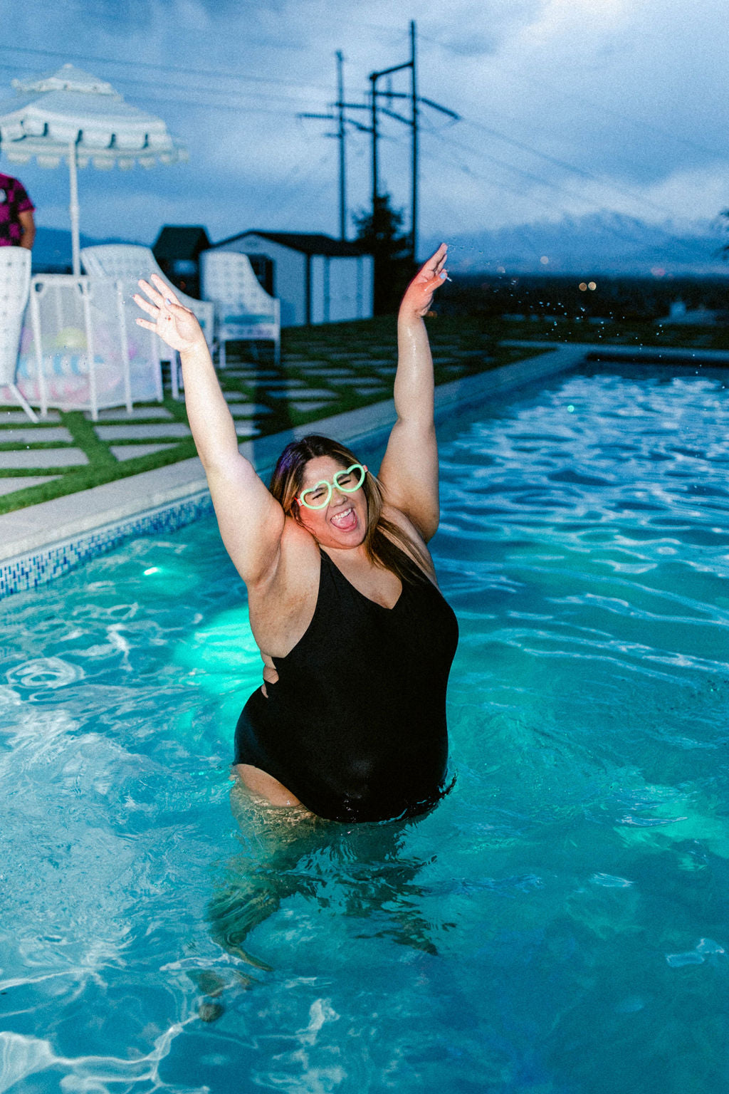 TABY ORIGINAL DESIGN: BRB, Chilling By The Pool In My 1 Piece Swimsuit IN SIZES XS-5X***