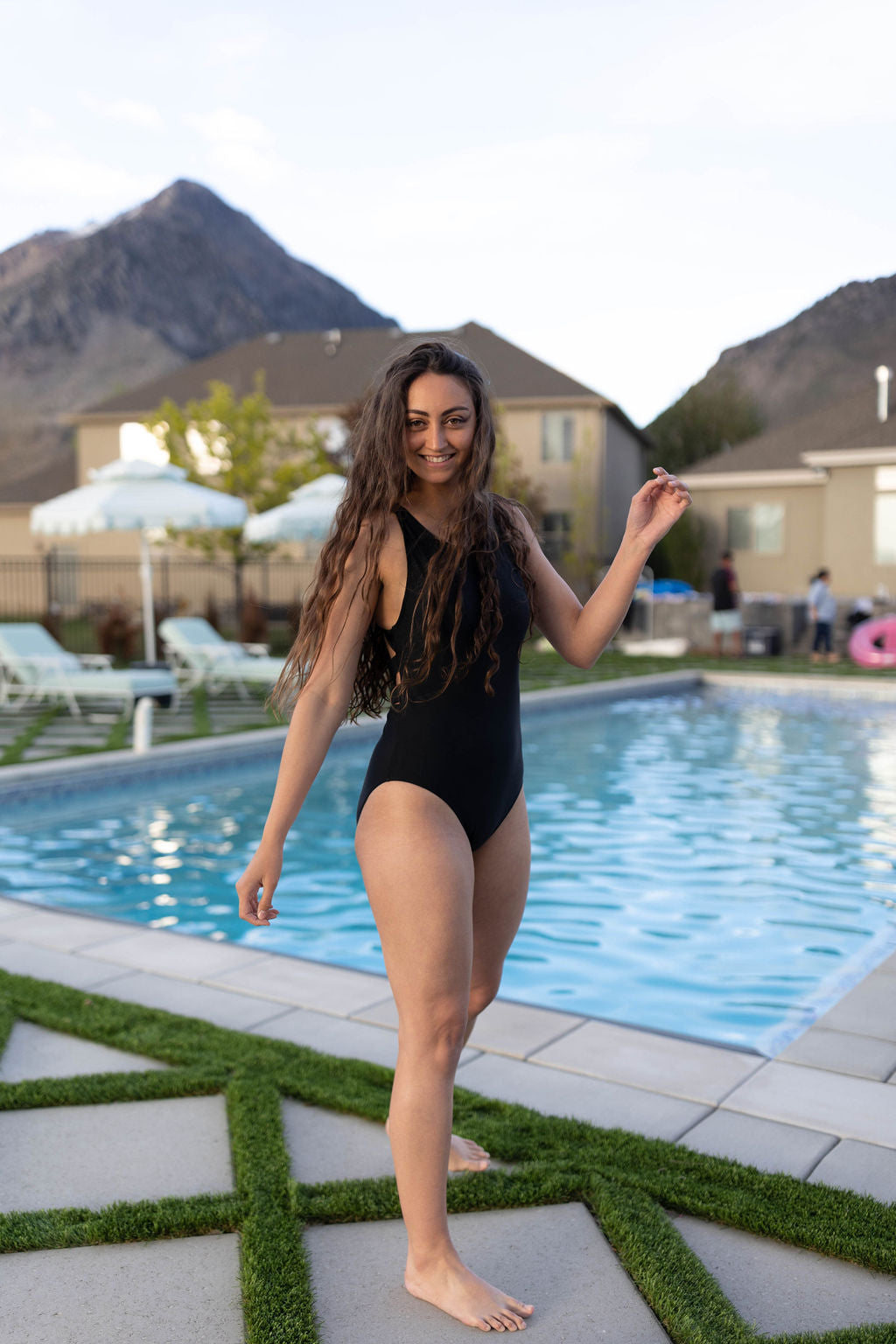 TABY ORIGINAL DESIGN: BRB, Chilling By The Pool In My 1 Piece Swimsuit IN SIZES XS-5X***