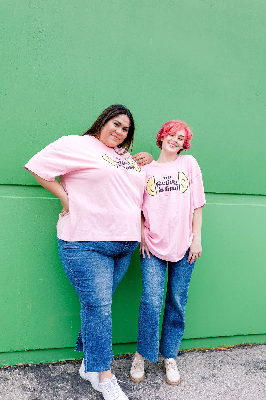 TABY ORIGINAL: No Feeling Is Final Boxy Tee In PINK*** RESTOCKED***