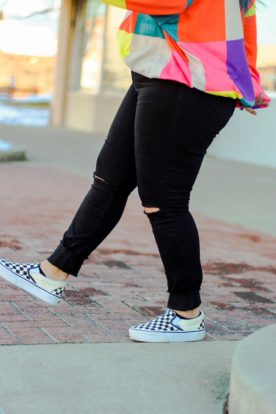 Black High Rise Skinny Crop Pants