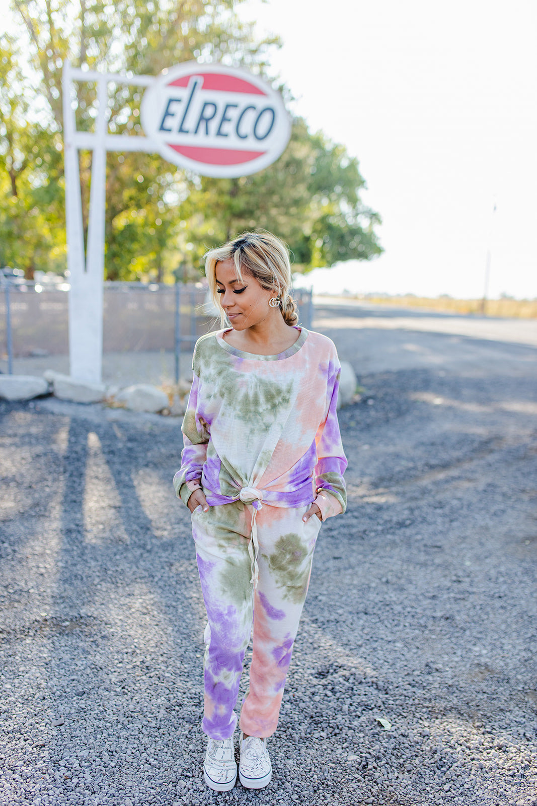 Reinvented Dye Lounge Set In LILAC/OLIVE***