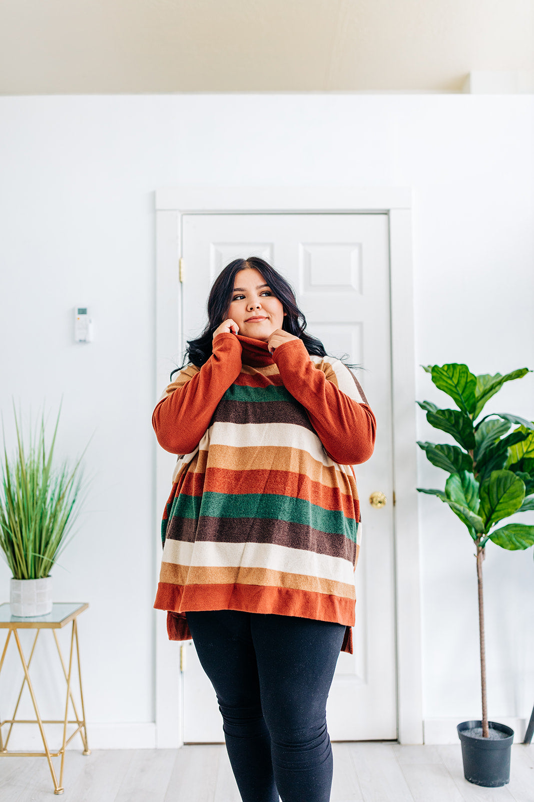 Ericka Funnel Neck Sweater Top