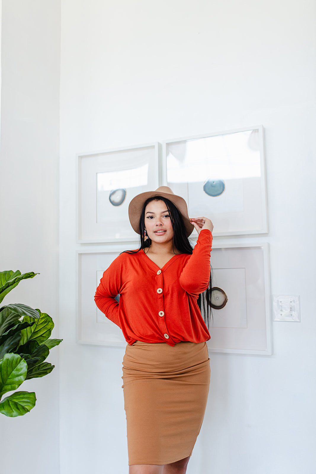 Emma Button Down Tie Tee