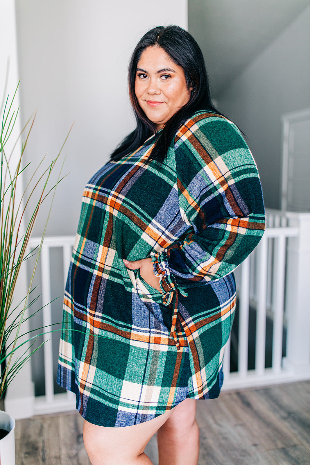 Turning Heads Plaid Dress TABY'S PICK***