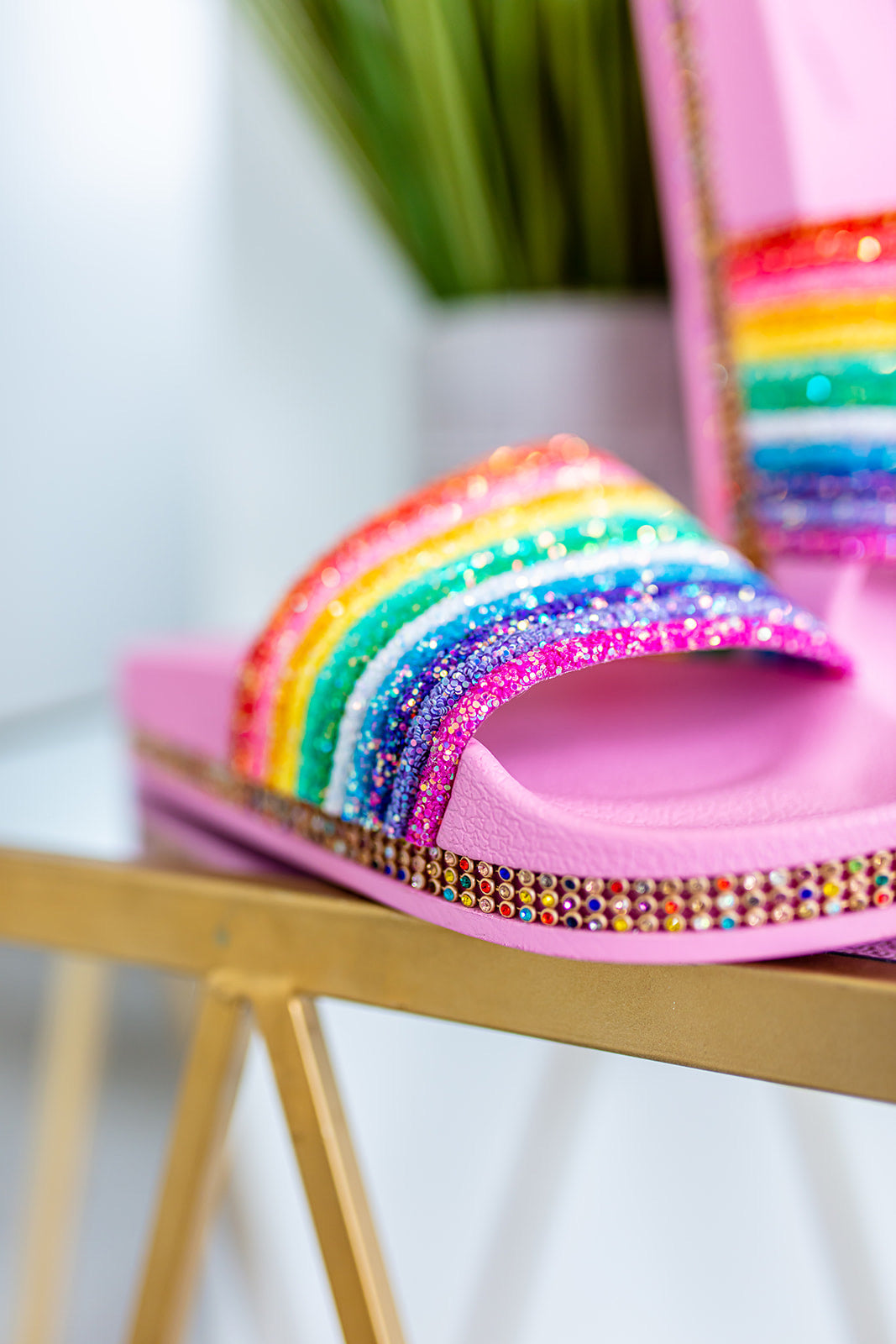 Rainbow Bright Slide Sandals