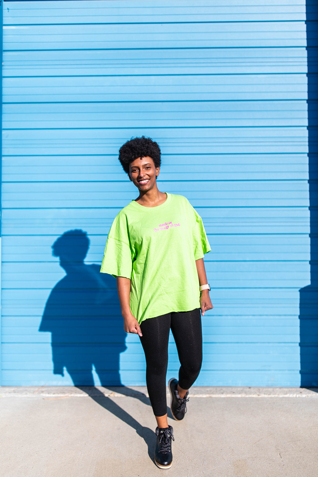 TABY ORIGINAL DESIGN: Made In The Image Of God Boxy Knit Top RESTOCKED***