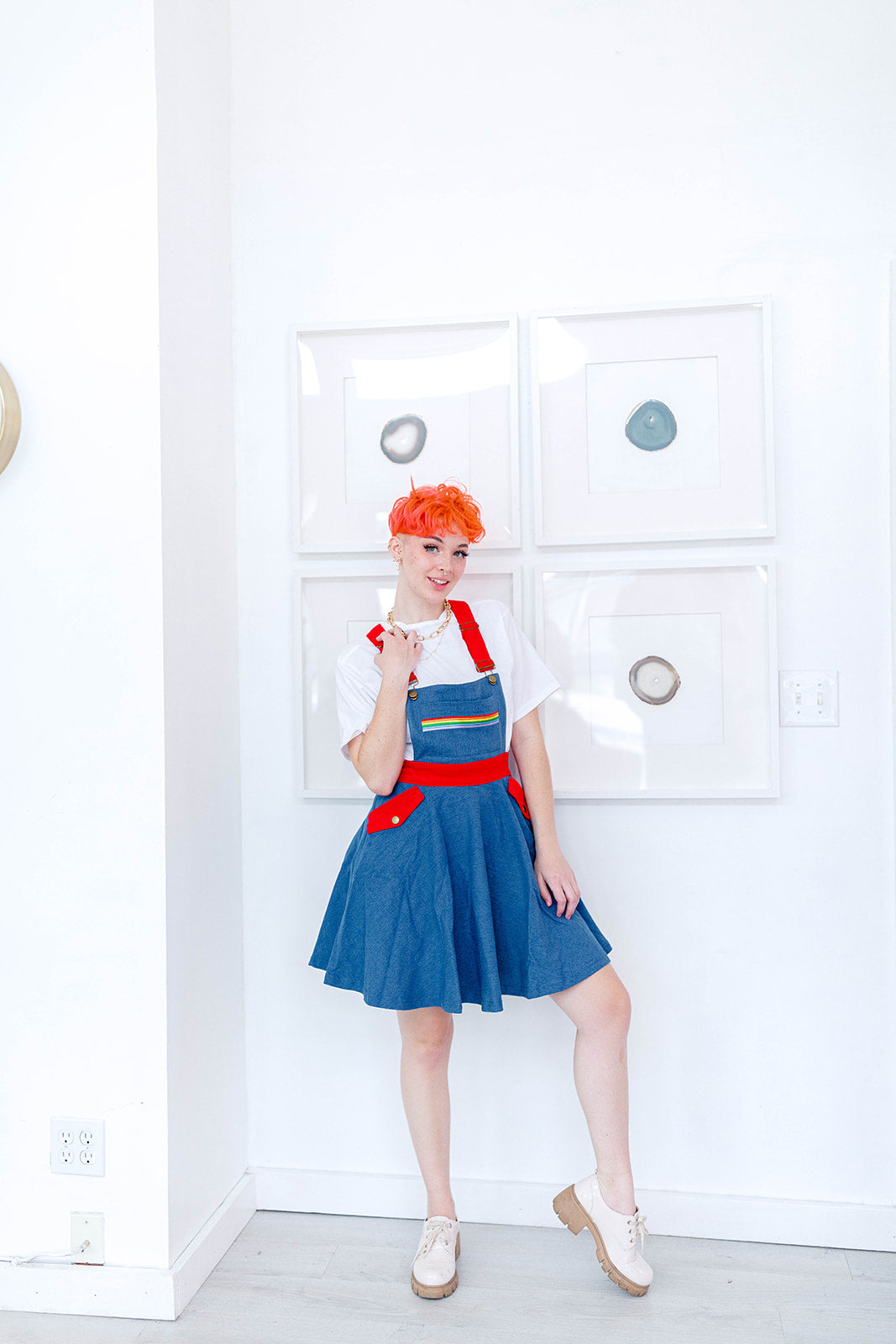 Rainbow Overall Dress XS-5X!***