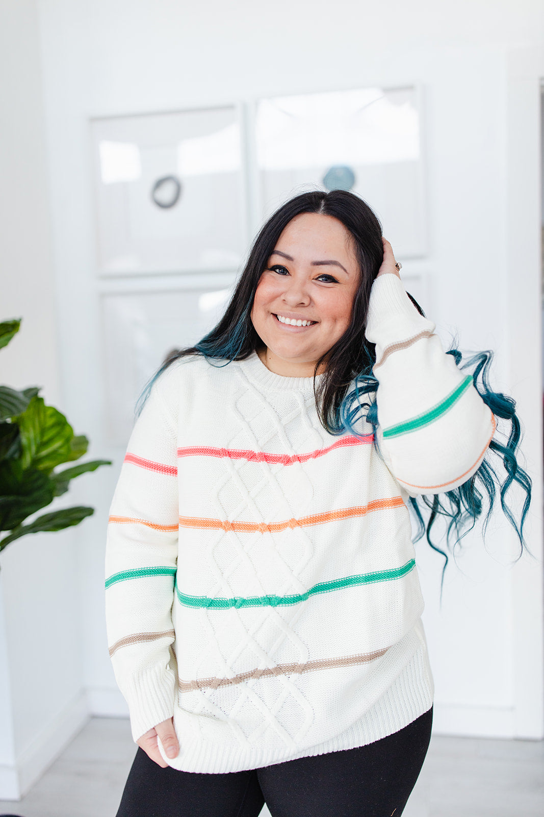 I Love Me Striped Sweater
