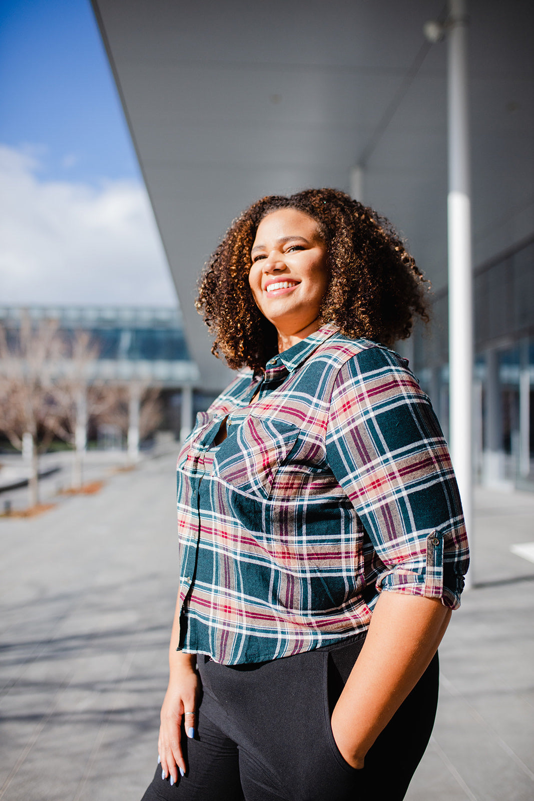CHAD PLAID TOP