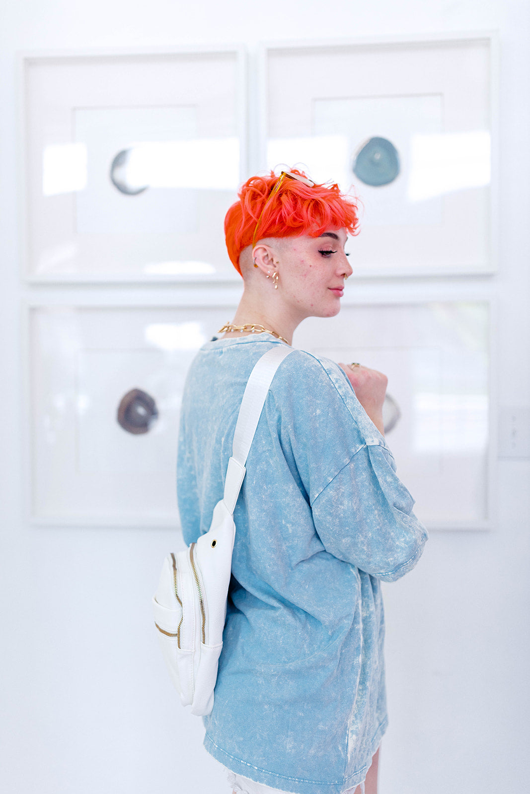 TABY ORIGINAL: Head In The Clouds Top In ICE ACID WASH+EXTREME PUFF***
