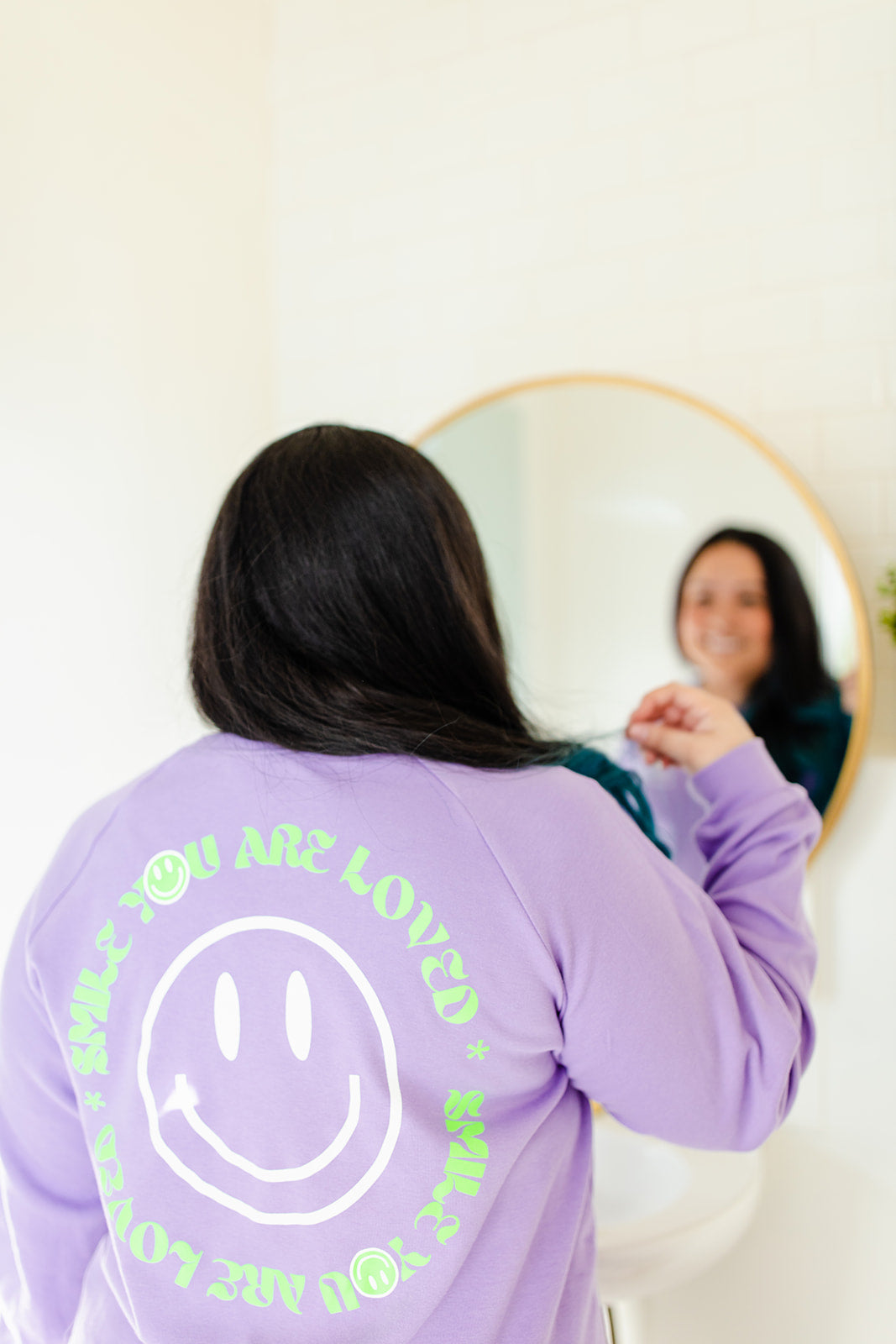 TABY ORIGINAL DESIGN: Keep On Smiling Pullover In LILAC** RESTOCKED***