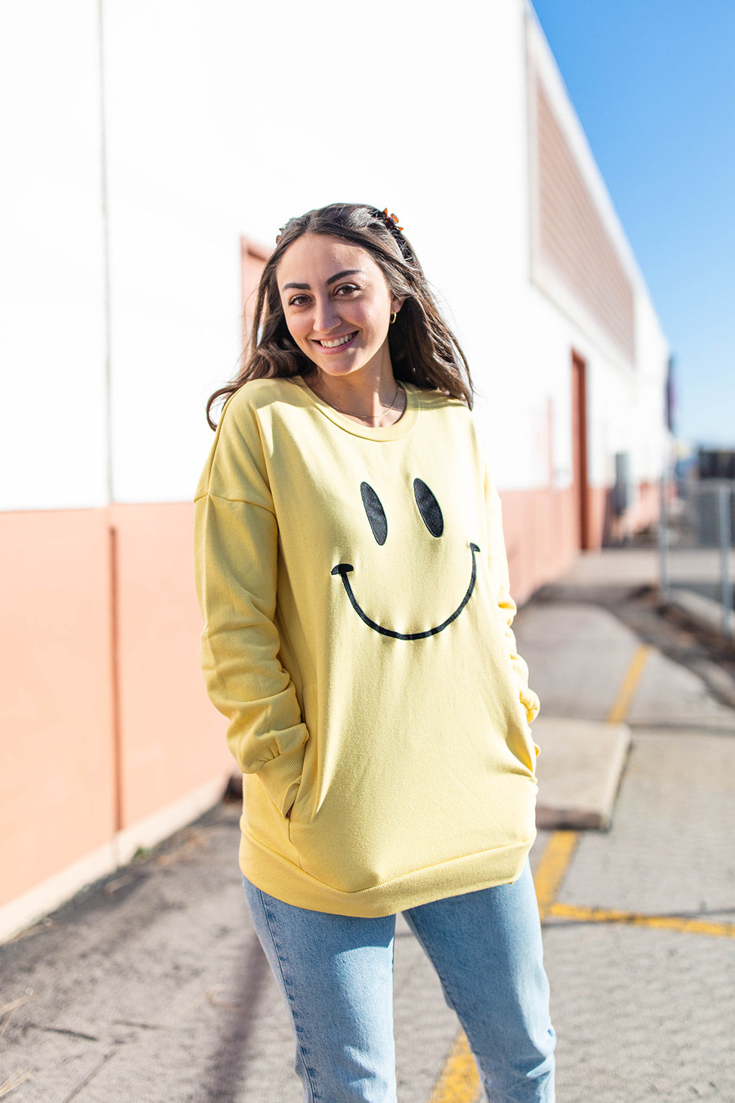 TABY ORIGINAL DESIGN: Smiley Pullover EMBROIDERED*** RESTOCKED***