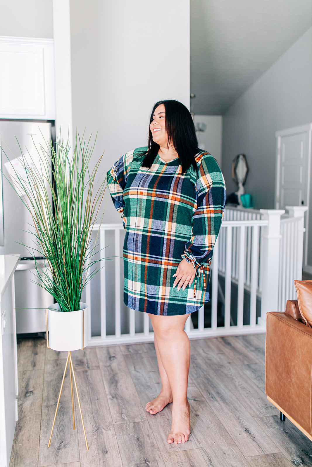 Turning Heads Plaid Dress TABY'S PICK***