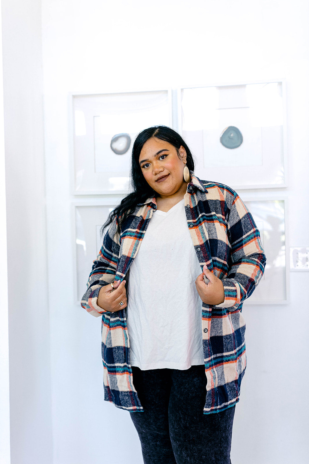 Vagabond Plaid Jacket In TAUPE*** RESTOCKED*** AVAILABLE IN SIZES SMALL-3X!!***